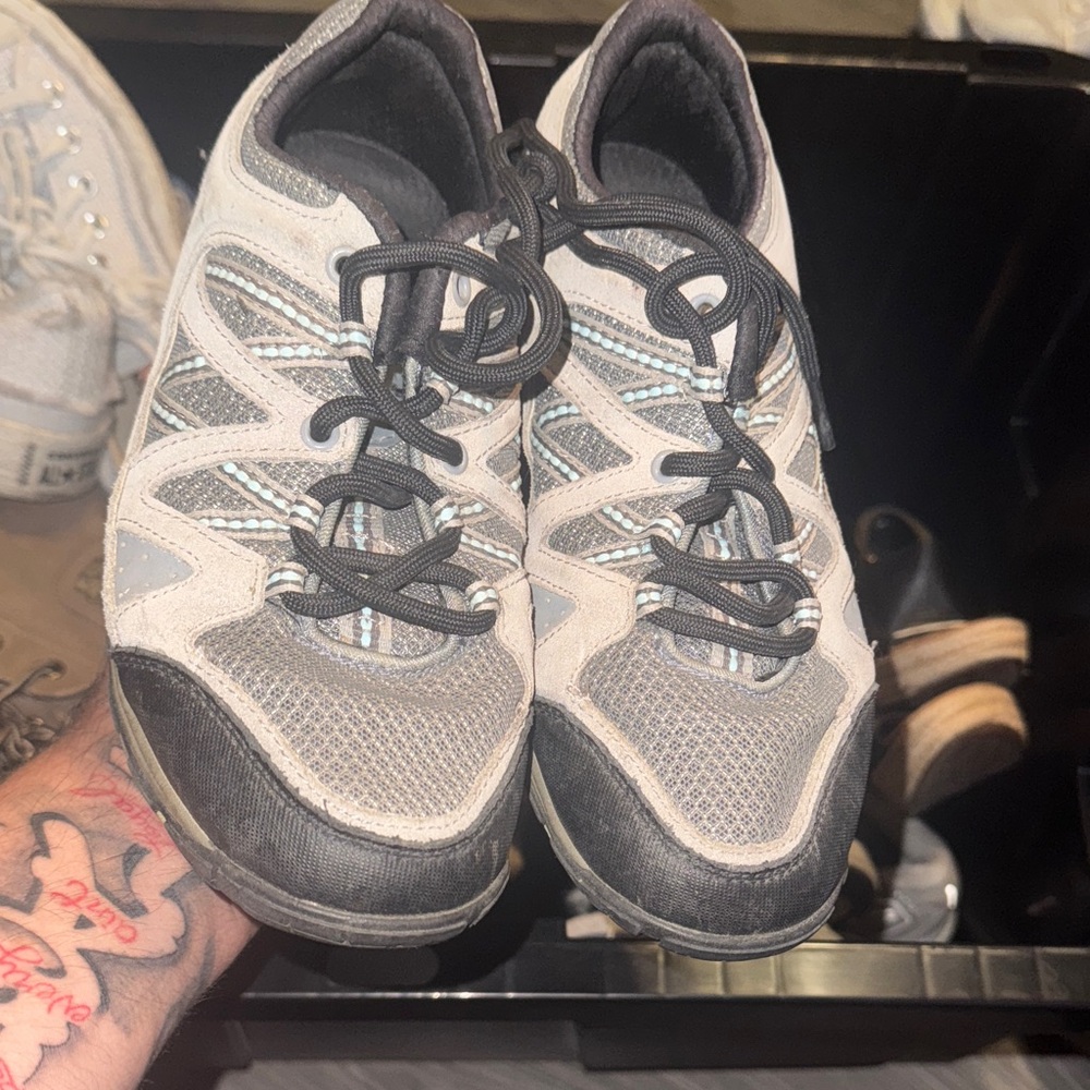 Stylish Gray and Black Athletic Shoes